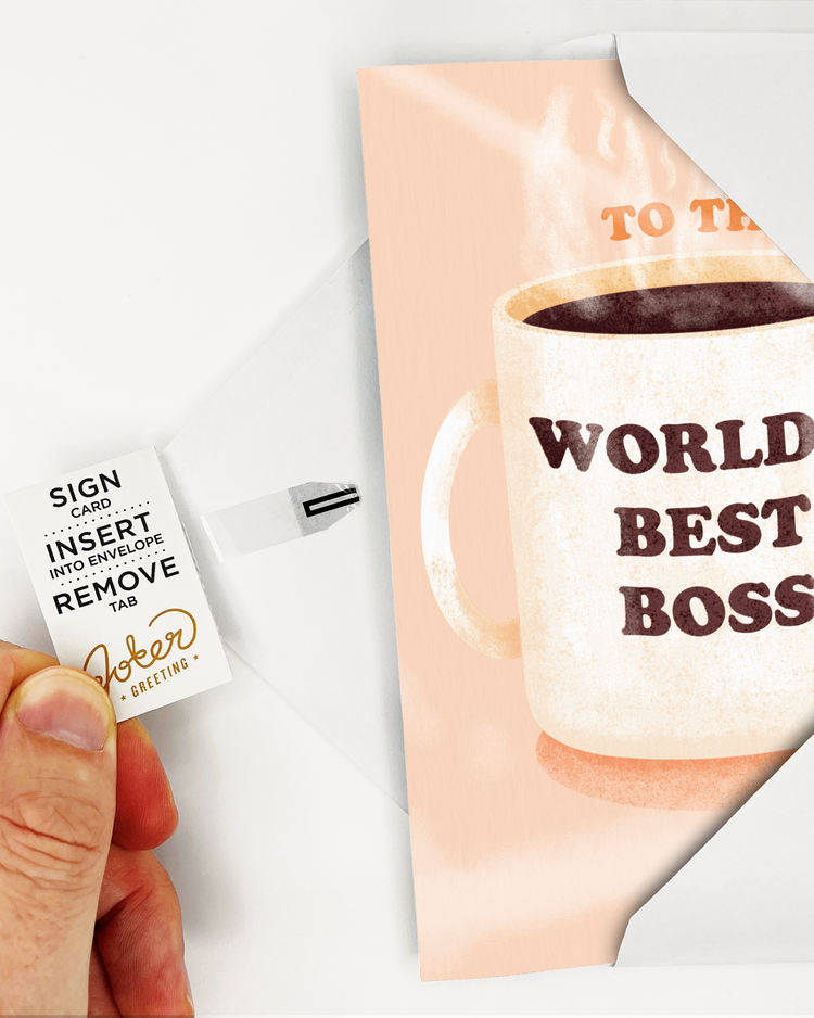 Endless Best Boss Card With Glitter
