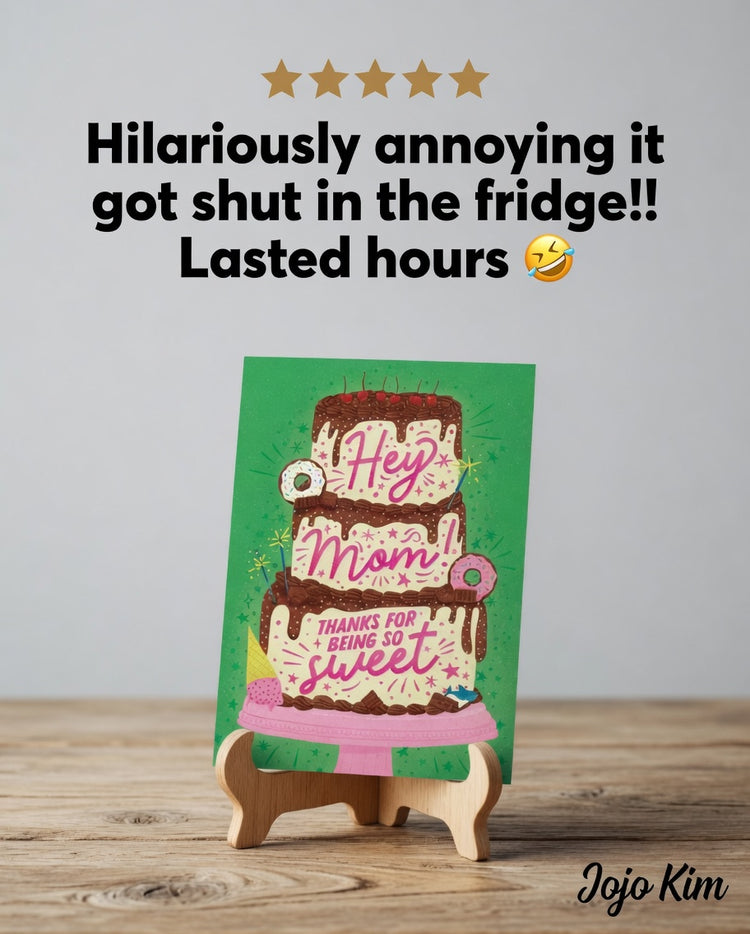 Endless Baby Shark Mother's Day Card with Glitter