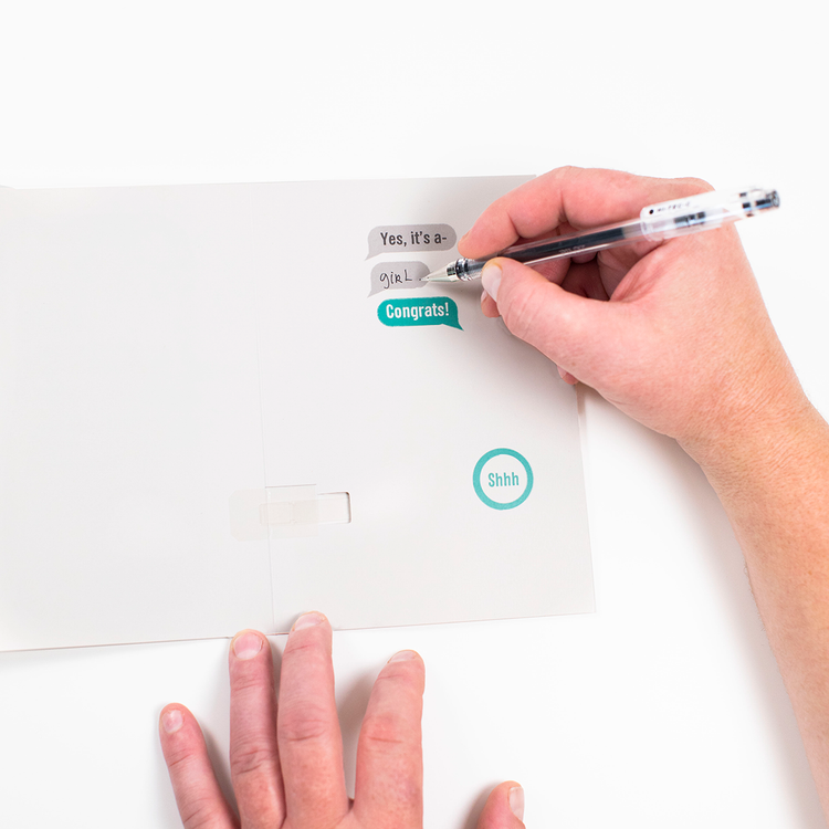 Endless Gender Reveal Card with Fake Off Button