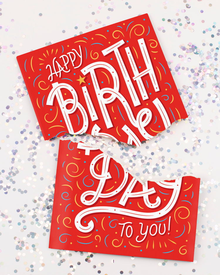 Endless Birthday Card with Glitter
