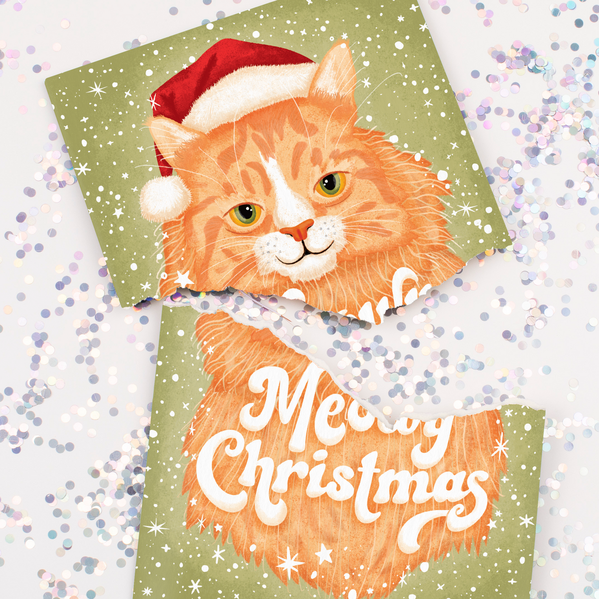Meowy Christmas Endless Musical Card l Joker Greeting