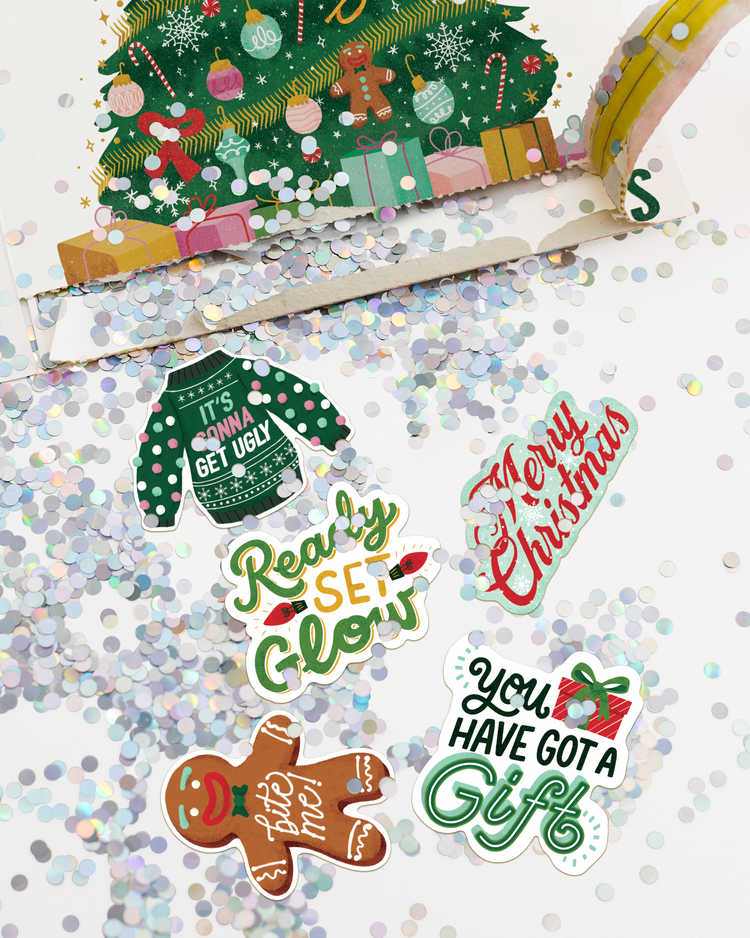 Endless Christmas Glitter and Sticker Surprise Card