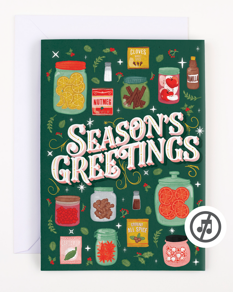 Seasons Greetings Glitter and Sticker Surprise Card