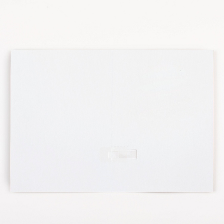 Inside of the congrats greeting card that is blank inside