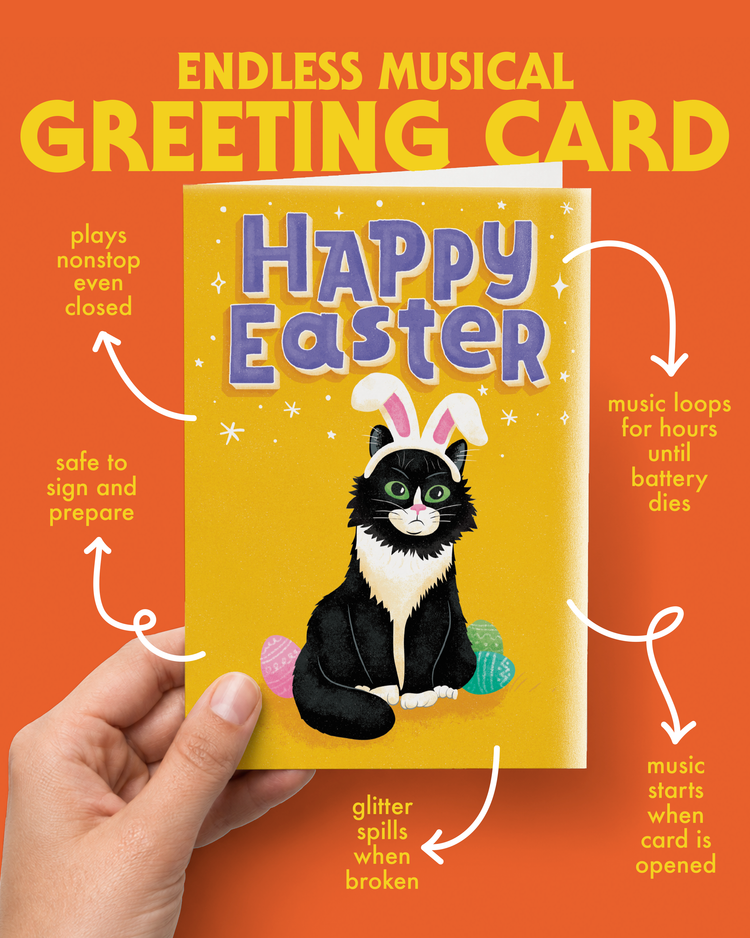 Endless Easter Card With Glitter