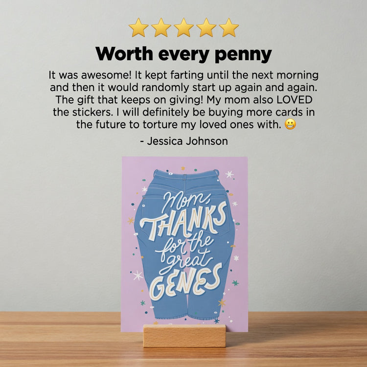 Endless Mother's Day Fart Card with Pull Surprise