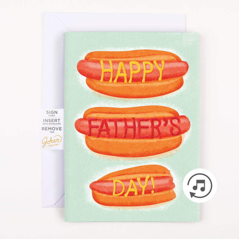 Father's Day prank greeting card that plays Dad Dad Dad endlessly