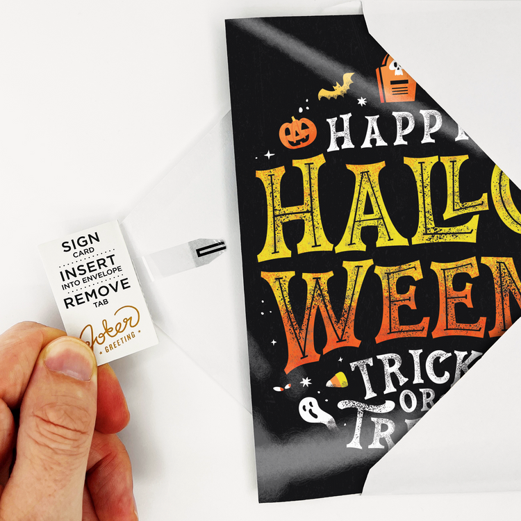 Endless Halloween Card with Glitter and Sticker Surprise