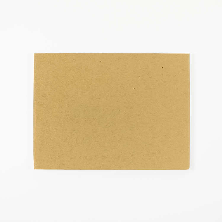 (Kraft envelope closed): Kraft brown glitter trap envelope by Joker Greeting in natural vintage style ready for prank setup