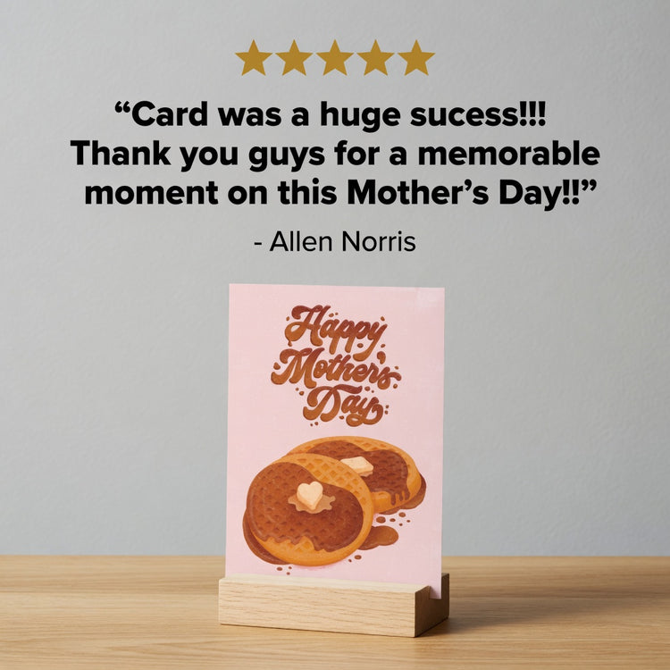 Endless "Never Gonna Give You Up" Mother's Day Card with Glitter