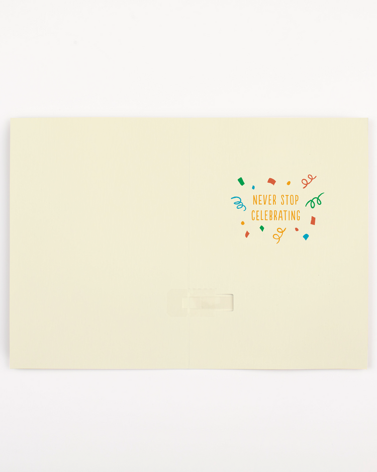 Endless "Never Gonna Give You Up" Birthday Card with Glitter