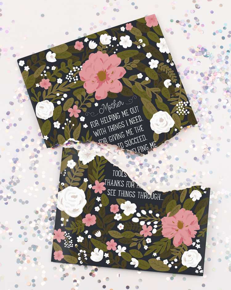 Endless Thank You Mom Card with Glitter