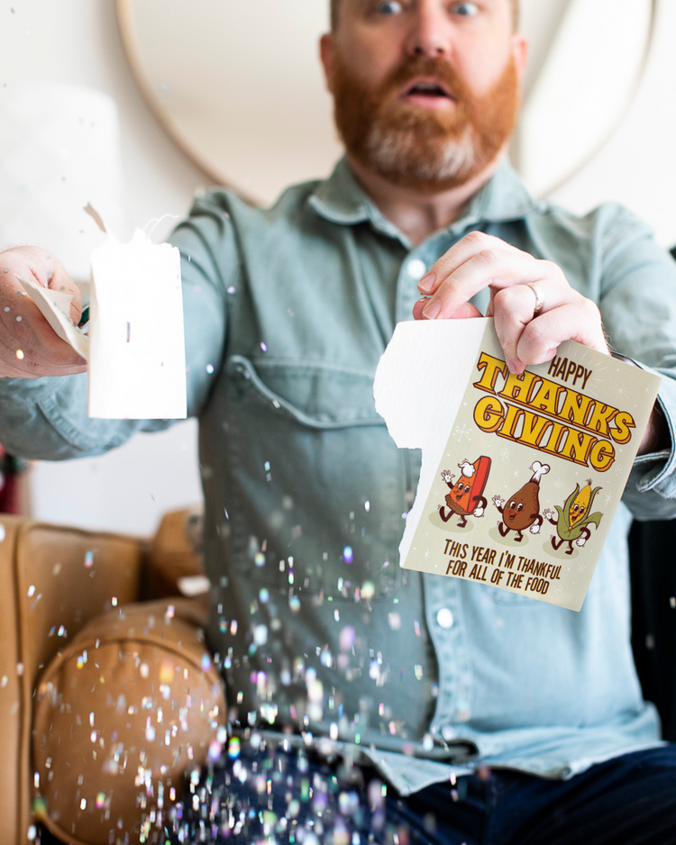 Endless Thanksgiving Card with Glitter
