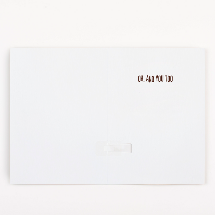 Thanksgiving card opened