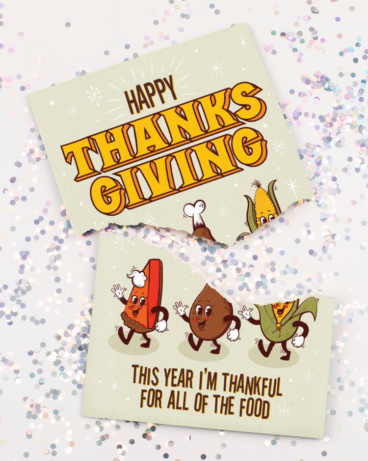 Endless Thanksgiving Card with Glitter