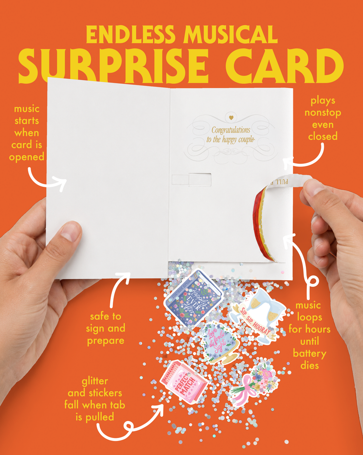 Endless Just Married Card With Glitter