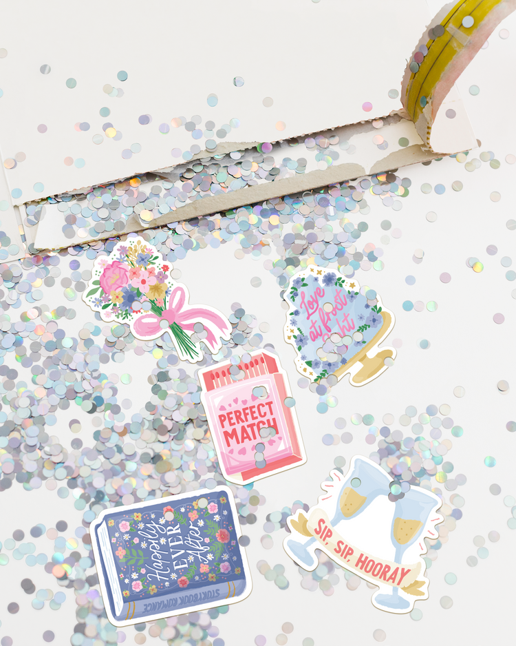 Endless Just Married Card With Glitter