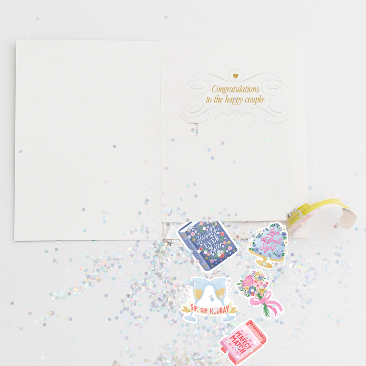 Endless Just Married Card With Glitter