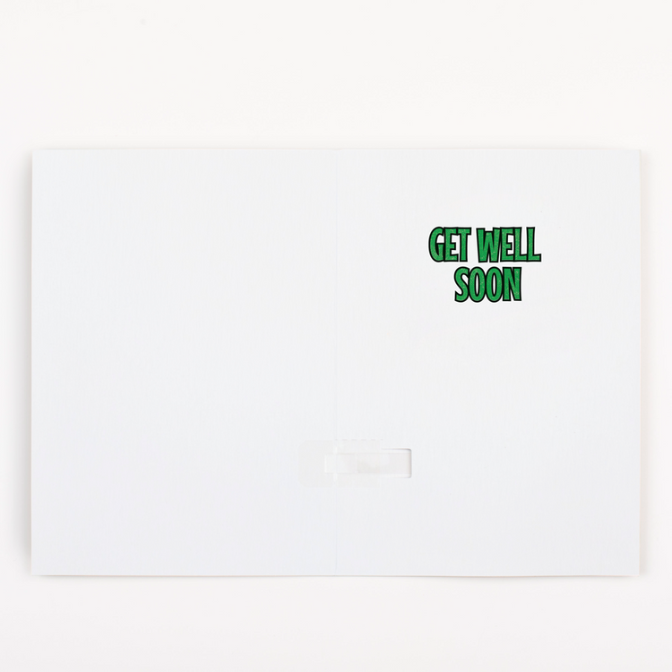 Opened get well soon card