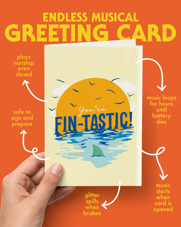 Endless Baby Shark Card With Glitter