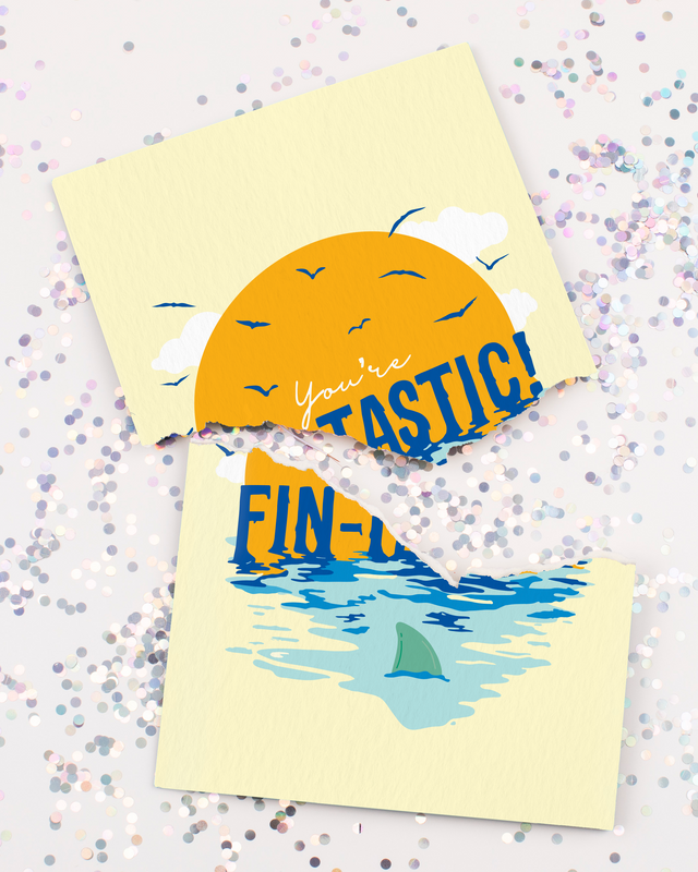 Endless Baby Shark Card With Glitter