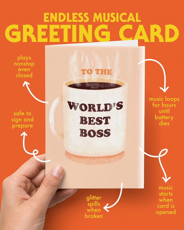 Endless Best Boss Card With Glitter