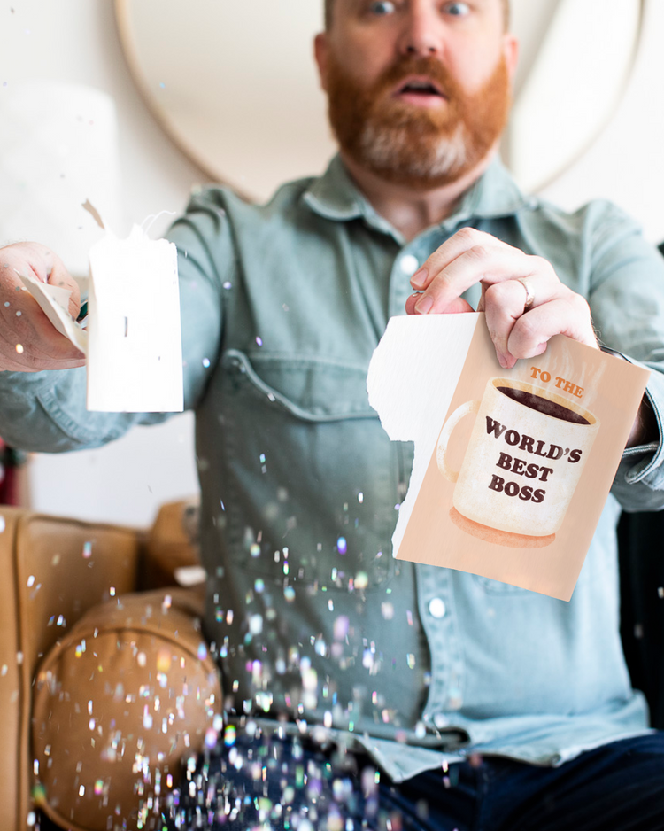 Endless Best Boss Card With Glitter