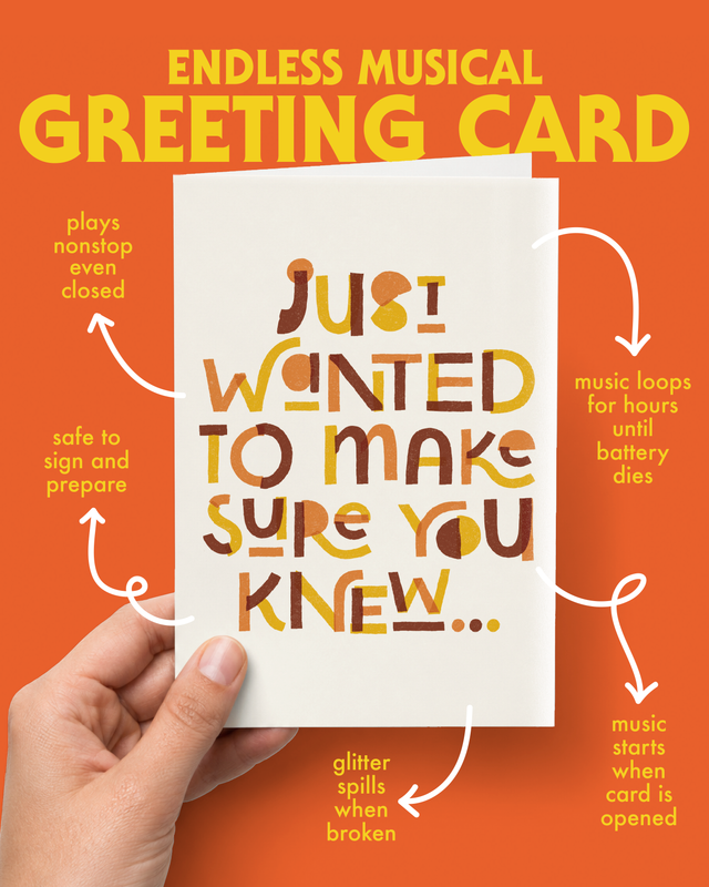 Endless GOAT Scream Card with Glitter