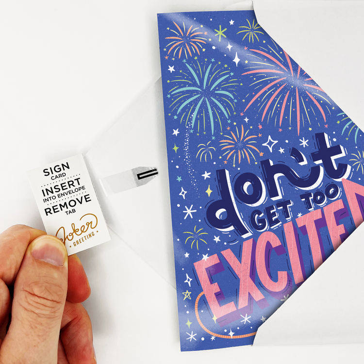 Endless NSFW Moaning Congrats Card With Glitter