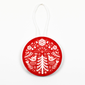 Back side of Bird chirping ornament