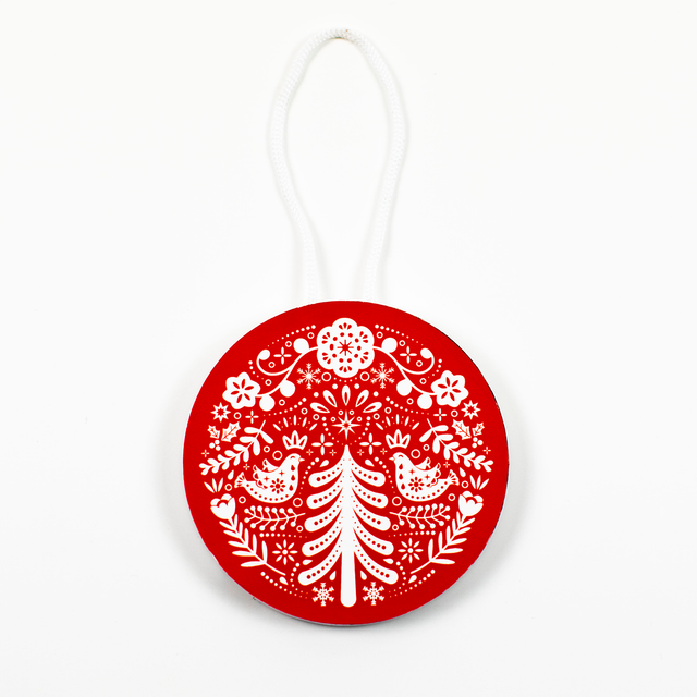 Back side of Bird chirping ornament
