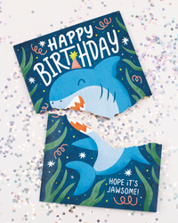 Endless Baby Shark Birthday Card with Glitter