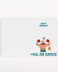 Birthday Boxer Glitter and Sticker Surprise Card