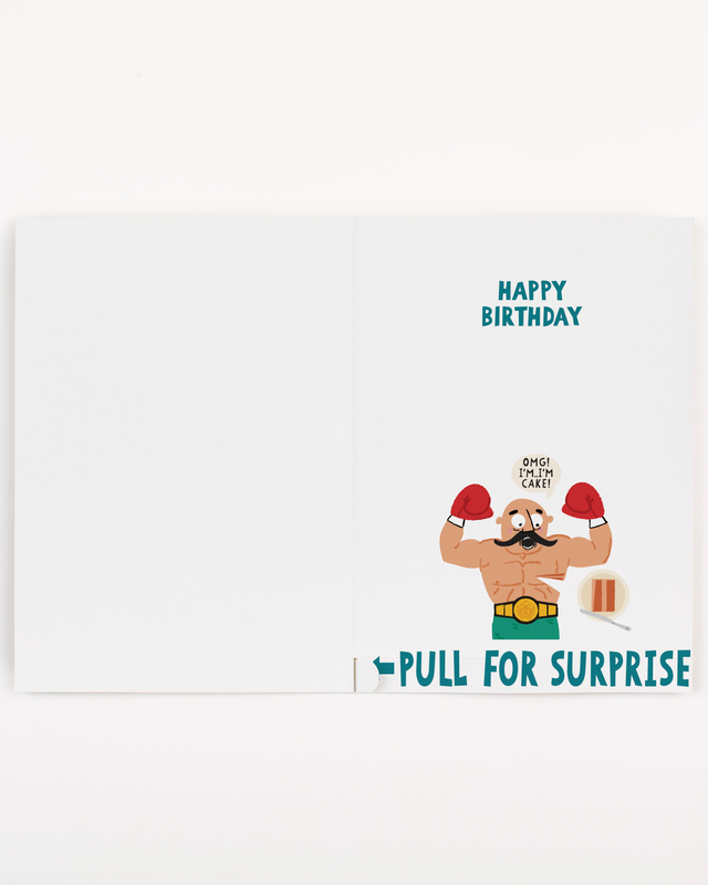 Birthday Boxer Glitter and Sticker Surprise Card