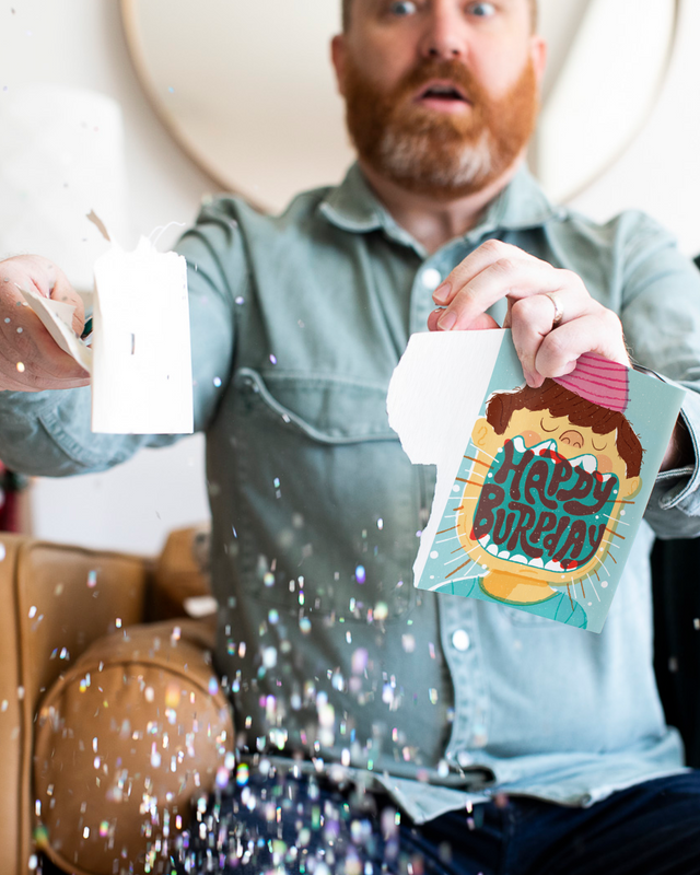 Endless Burp Day Card with Glitter