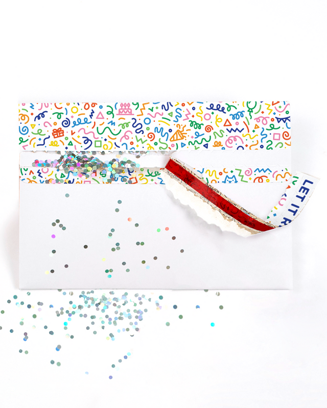 Endless Meowing Birthday Glitter Envelope