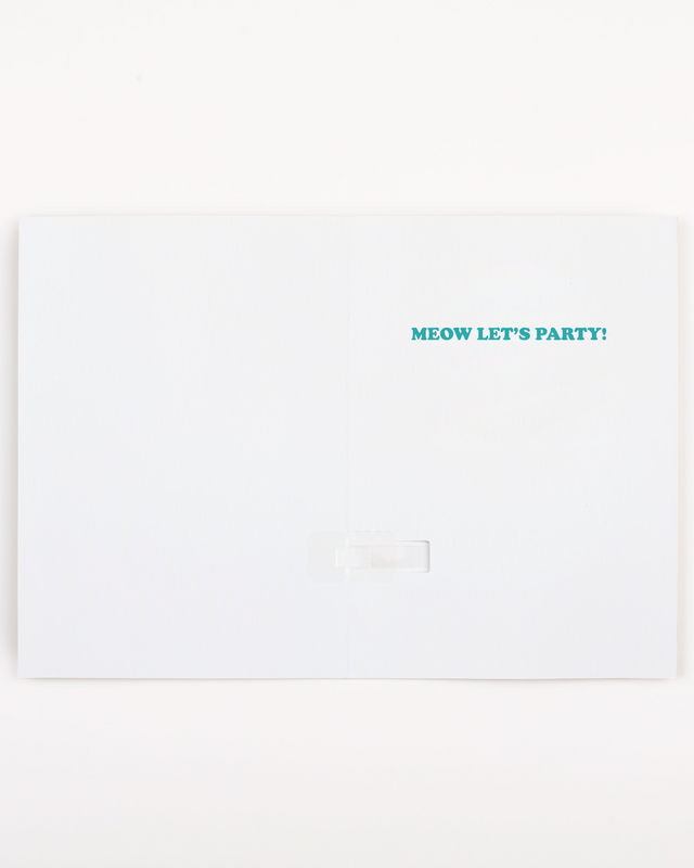 Endless Cool Cat Birthday Card with Glitter