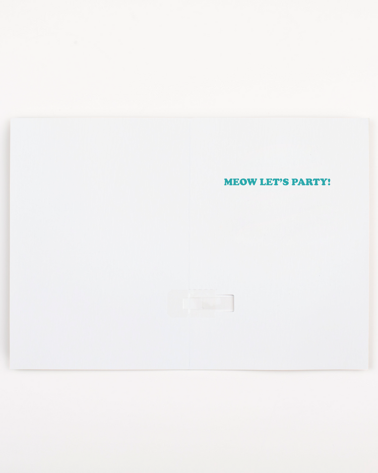 Endless Cool Cat Birthday Card with Glitter