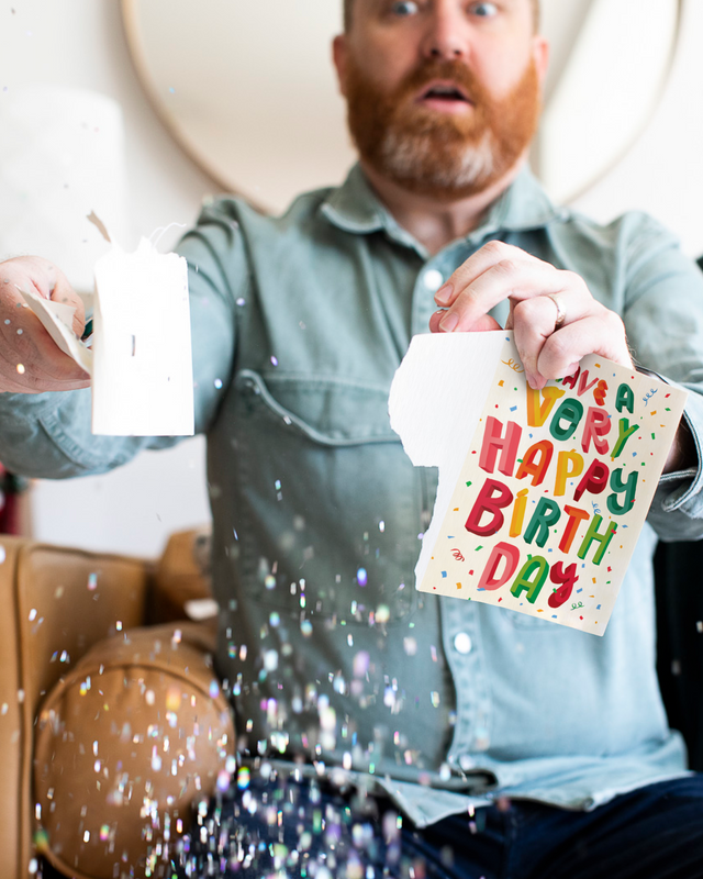 Endless Birthday Farts Card with Glitter