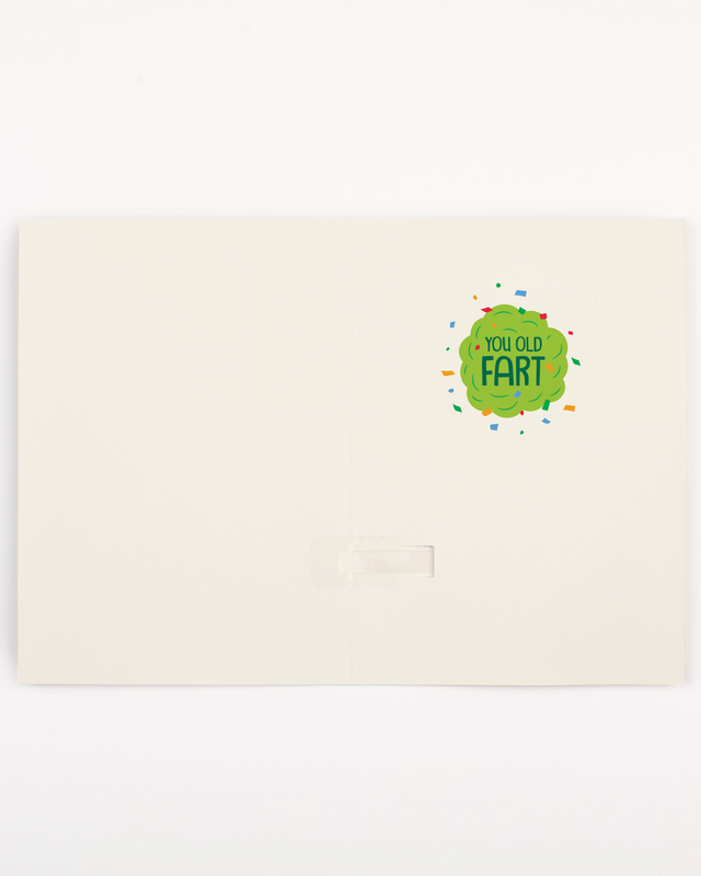 Endless Birthday Farts Card with Glitter