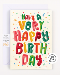 Endless Birthday Farts Card with Glitter
