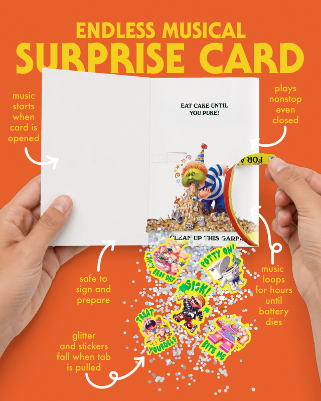 Garbage Pail Kids "Happy Barf Day" Birthday Card