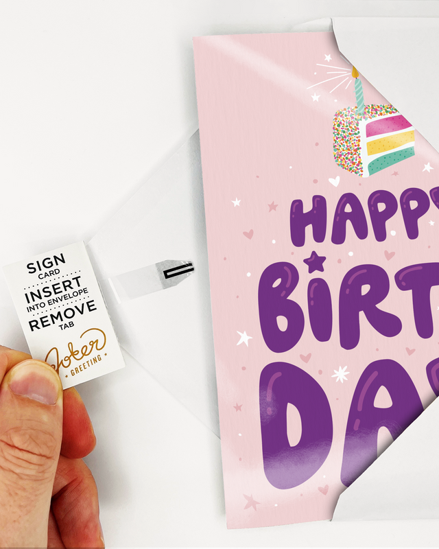 Endless Birthday Cake Card with Glitter