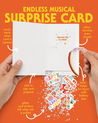 Endless Piñata Birthday Card with Glitter and Sticker Surprise