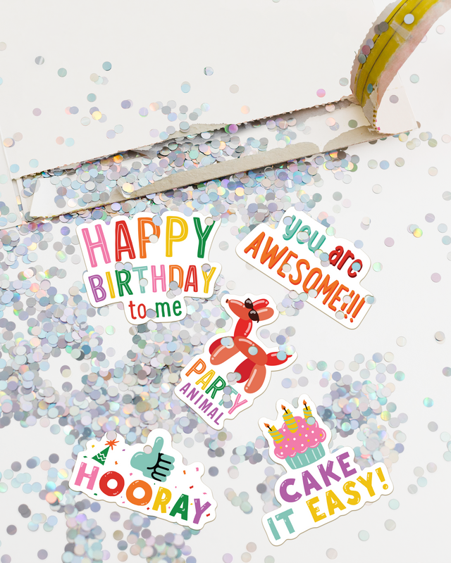 Endless Piñata Birthday Card with Glitter and Sticker Surprise