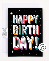 Endless Birthday Recordable Card with Glitter