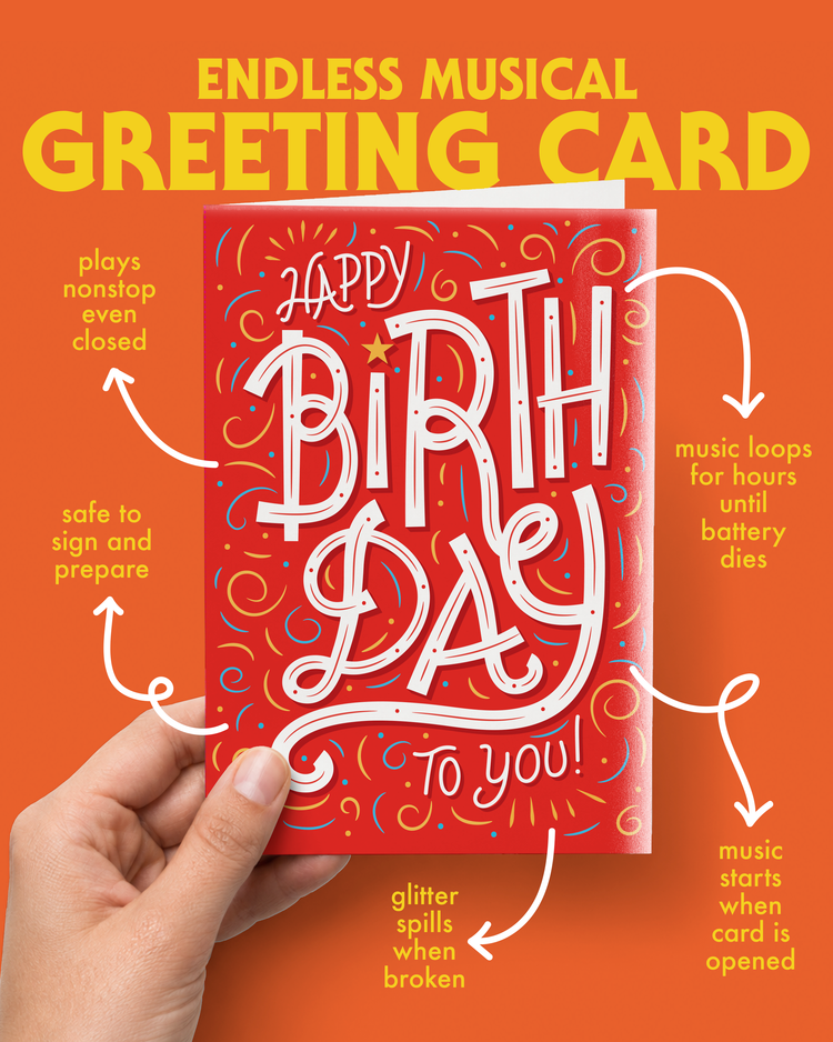 Endless Original Birthday Card with Glitter