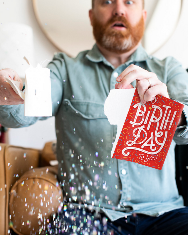 Endless Birthday Card with Glitter