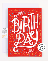 Endless Birthday Card with Glitter