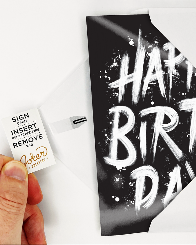 Endless Screamer Birthday Card with Glitter